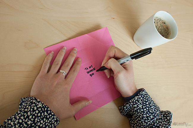 how to make an origami rose step 8